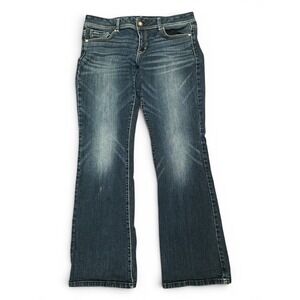 American Eagle Bootcut Jeans 14 Long Dark Wash Y2K Stretch Denim